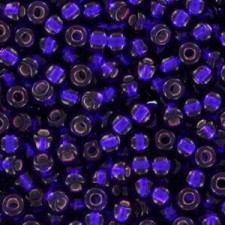 Miyuki rocailles Perlen 8/0 - Silver lined dyed dark violet 8-1427